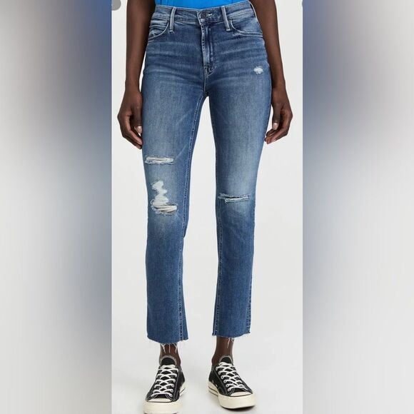 MOTHER The Dazzler Mid Rise Ankle Straight Jeans in Weekend Warrior size 27 - Picture 10 of 14